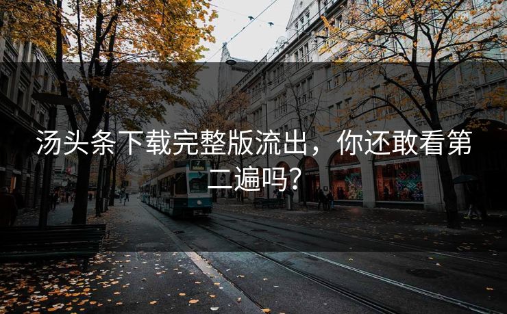 汤头条下载完整版流出，你还敢看第二遍吗？