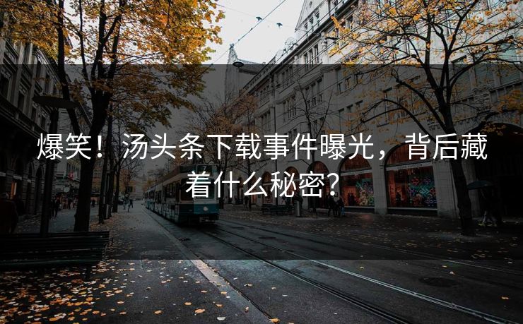 爆笑！汤头条下载事件曝光，背后藏着什么秘密？