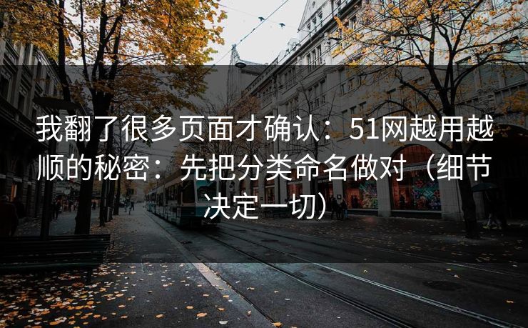 我翻了很多页面才确认：51网越用越顺的秘密：先把分类命名做对（细节决定一切）