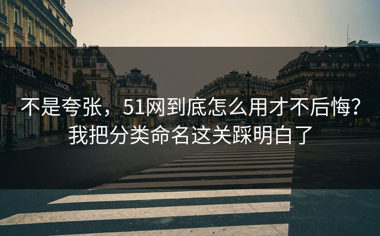 不是夸张，51网到底怎么用才不后悔？我把分类命名这关踩明白了